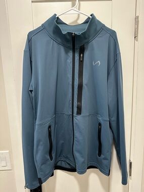 TLF Men's Performance Full-Zip Jacket in Slate Blue